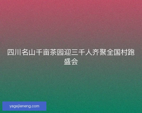 四川名山千亩茶园迎三千人齐聚全国村跑盛会